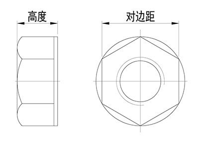 锁紧螺母-线描图400