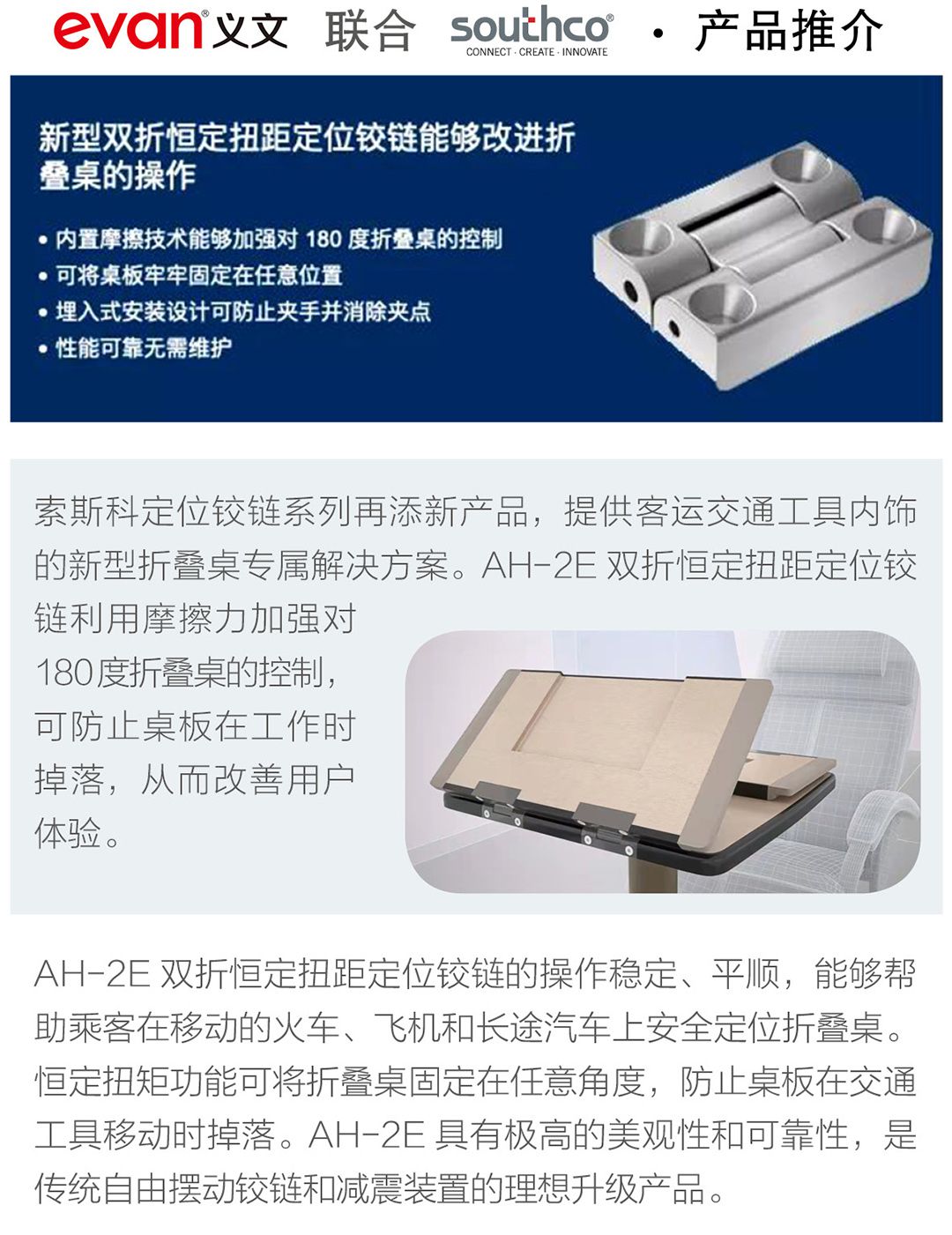 southco双折恒定扭距定位铰链01